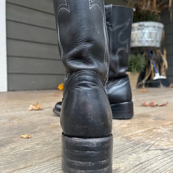 Frye Campus boots black 8.5 vintage - Picture 6 of 12